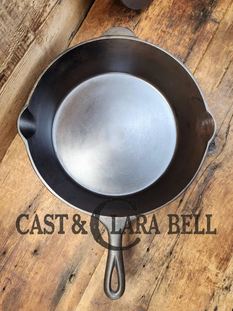 Amazing And Tough To Find! Early 1900’S Lodge #10 Three Notch Deep Skillet With Lid. Very