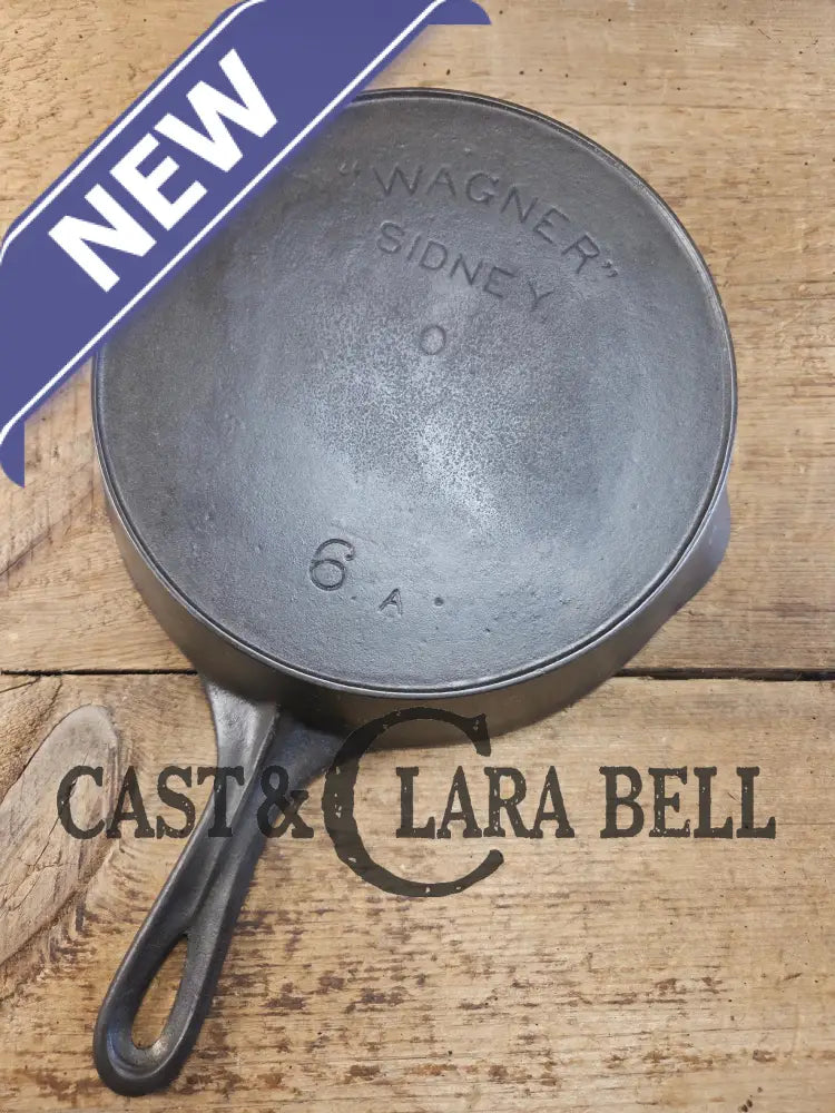Amazing chef’s saute skillet! 1920’s ’Arc Straight’ Wagner Sidney O #6 Skillet with Heat Ring 6 A. Restored and Ready