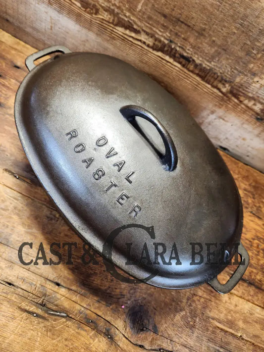 Amazingly Unique Piece! #5 Roaster Made By? Griswold Ghost Marks Possible Cahill Or Lodge? Great