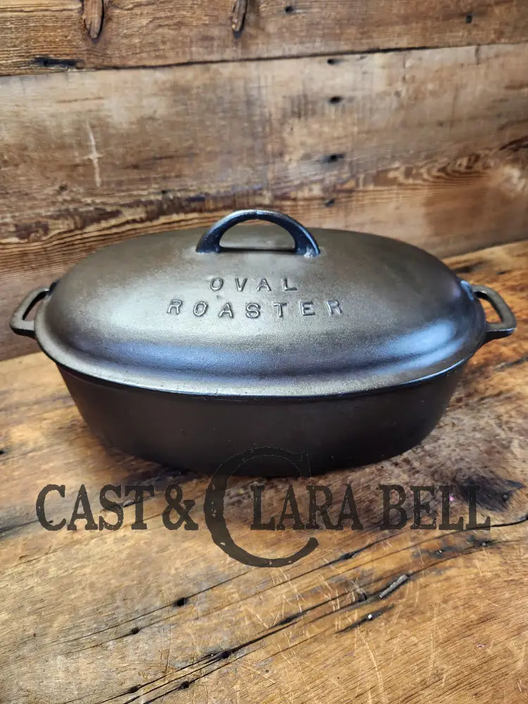 Amazingly Unique Piece! #5 Roaster Made By? Griswold Ghost Marks Possible Cahill Or Lodge? Great