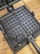 An absolute favorite! 1910’s Era HTF 1920’s Griswold #11 Square Waffle Iron w/ Raised Letter New American Logo. Raised