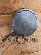 Antique elegant gate-marked unknown #7 skillet. Wonderfully preserved. Est 1880’s Era. Flat handle #7 Pattern. Skillet