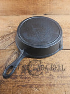 Antique elegant gate-marked unknown #8 skillet. Wonderfully preserved. Est 1880’s Era. Flat handle # Pattern Skillet