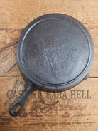 Antique elegant gate-marked unknown #8 skillet. Wonderfully preserved. Est 1880’s Era. Flat handle # Pattern Skillet