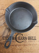 Antique elegant gate-marked unknown #8 skillet. Wonderfully preserved. Est 1880’s Era. Flat handle # Pattern Skillet