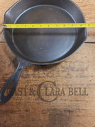 Antique elegant gate-marked unknown #9 skillet. Amazing condition Est 1880’s Era. Flat handle raised #9 Pattern Skillet