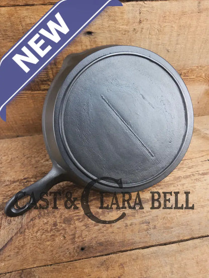 Antique elegant gate-marked unknown #9 skillet. Wonderfully preserved. Est 1880’s Era. Flat handle #7 Pattern Skillet