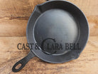 Antique elegant gate-marked unknown #9 skillet. Wonderfully preserved. Est 1880’s Era. Flat handle #7 Pattern Skillet