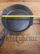 Antique elegant gate-marked unknown #9 skillet. Wonderfully preserved. Est 1880’s Era. Flat handle #7 Pattern Skillet