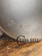 Awesome! 1890’s Griswold ERIE 2nd Series #7 Skillet with Heat Ring and Maker’s Mark Flower and nickel finish! Don’t