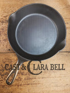 Awesome! 1890’s Griswold ERIE 2nd Series #7 Skillet with Heat Ring and Maker’s Mark Flower and nickel finish! Don’t