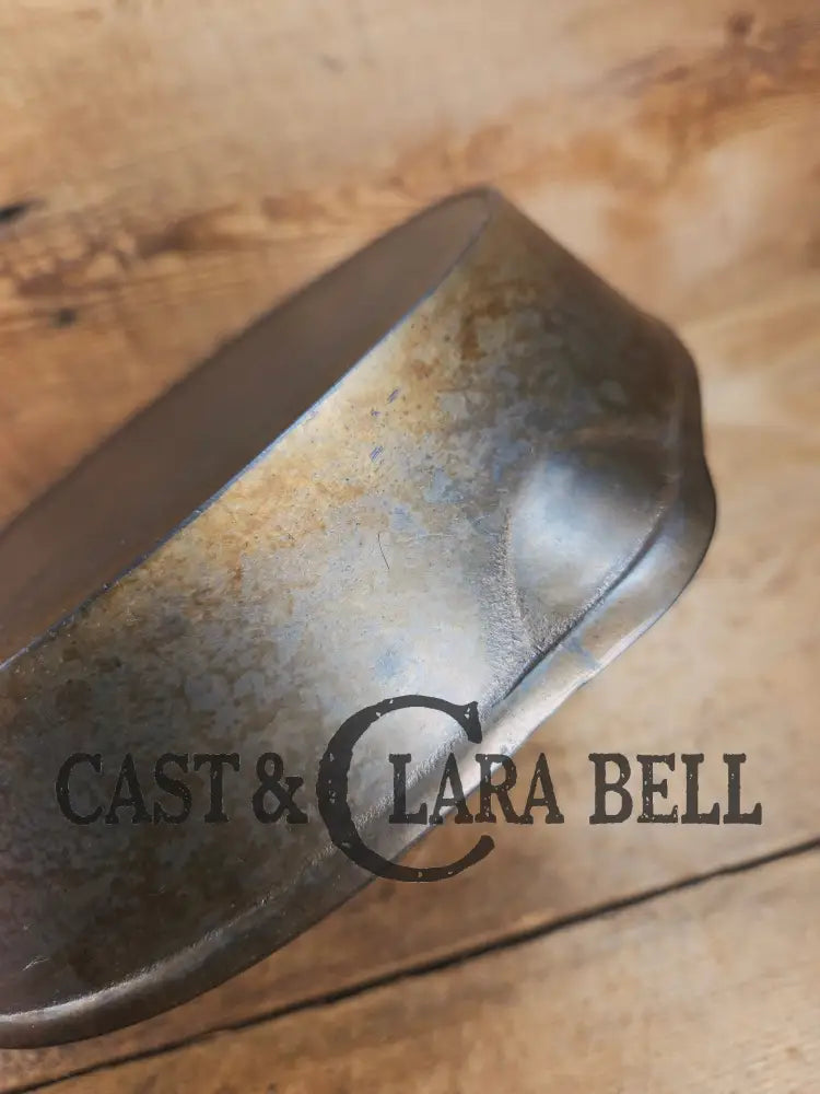 Awesome! 1890’s Griswold ERIE 2nd Series #7 Skillet with Heat Ring and Maker’s Mark Flower and nickel finish! Don’t