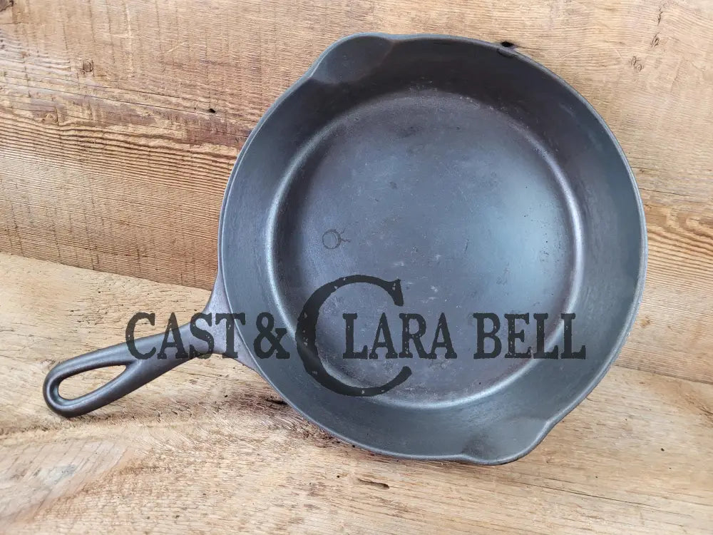 Awesome! 1890’S Griswold Erie 2Nd Series #7 Skillet With Heat Ring And Maker’s Mark Shield!