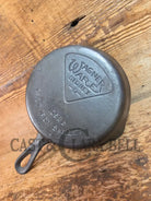 Awesome 1920’s Era Wagner Sidney -O- #3 Skillet with ’Pie’ Logo and Smooth Bottom 1053 D - Skillet