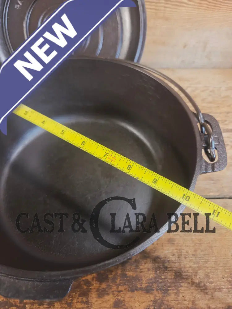 Awesome! 1920’s Griswold #8 Tite-Top Cast Iron Dutch Oven 833 A and high dome matching Griswold Lid 2551 - Dutch Ovens