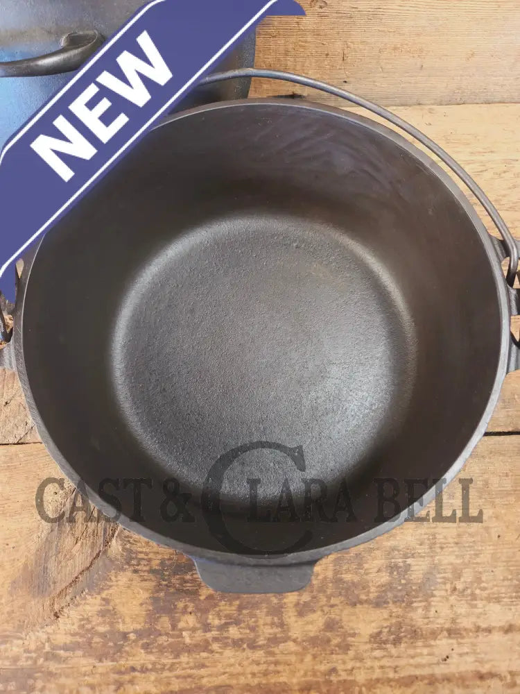 Awesome! 1920’s Griswold #8 Tite-Top Cast Iron Dutch Oven 833 D and high dome matching Griswold Lid 2551 A - Dutch