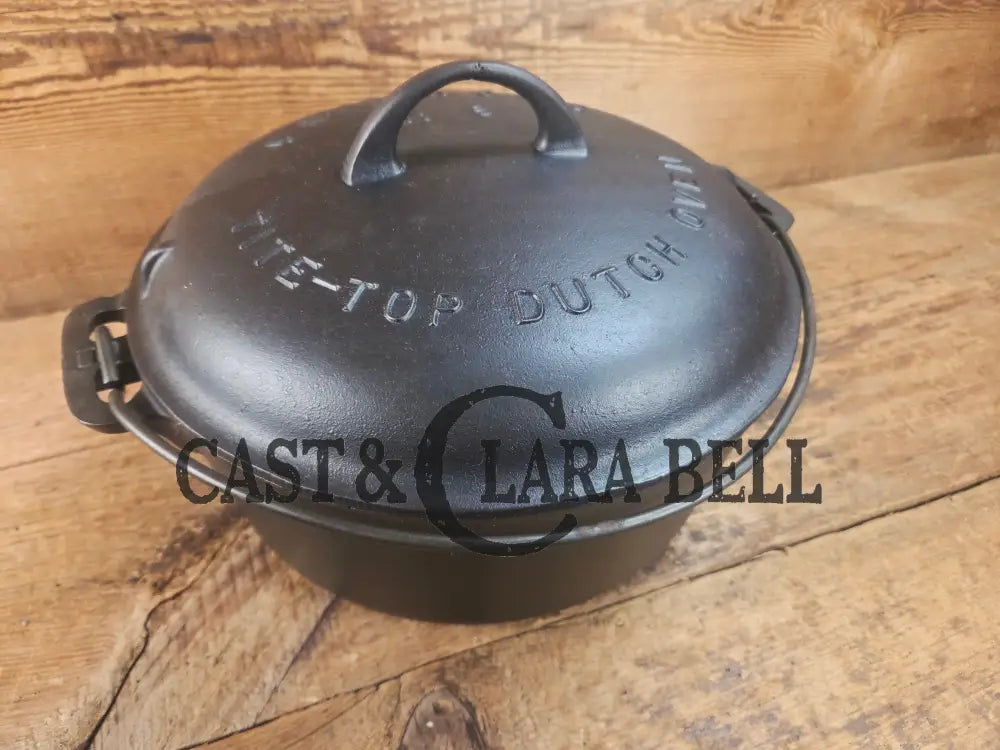 Awesome! 1920’s Griswold #8 Tite-Top Cast Iron Dutch Oven 833 F and high dome matching Griswold Lid 2551 Dutch Ovens
