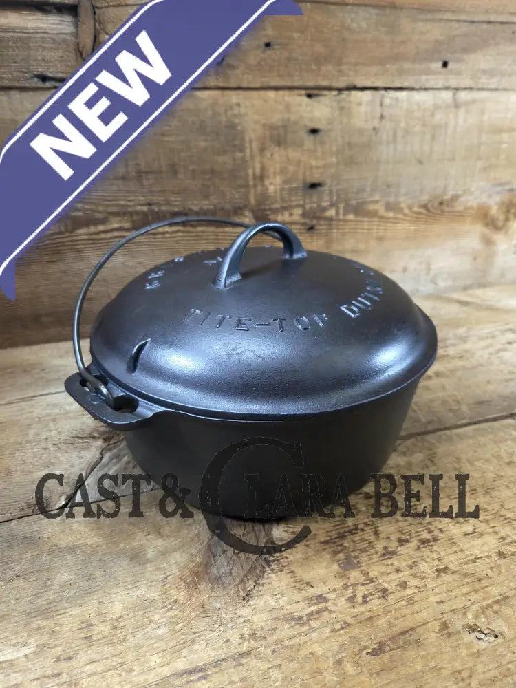 Awesome! 1920’s Griswold #8 Tite-Top Cast Iron Dutch Oven 833 F and high dome matching Griswold Lid 2551. Skillet