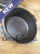 Awesome! 1920’s Griswold #8 Tite-Top Cast Iron Dutch Oven 833 F and high dome matching Griswold Lid 2551. Skillet