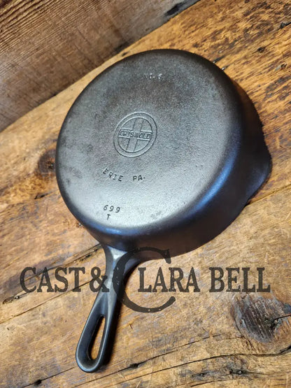 Awesome 1930’S Griswold No. 6 Skillet With Small Block Logo And Smooth Bottom 699