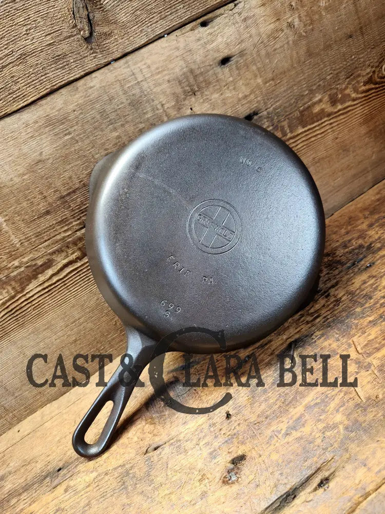 Awesome 1930’S Griswold No. 6 Skillet With Small Block Logo And Smooth Bottom 699 S