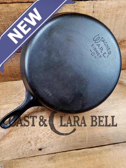 Awesome Bacon Skillet. Big 1930’S Wagner Ware #10 Cast Iron Skillet With Stylized Logo 1060