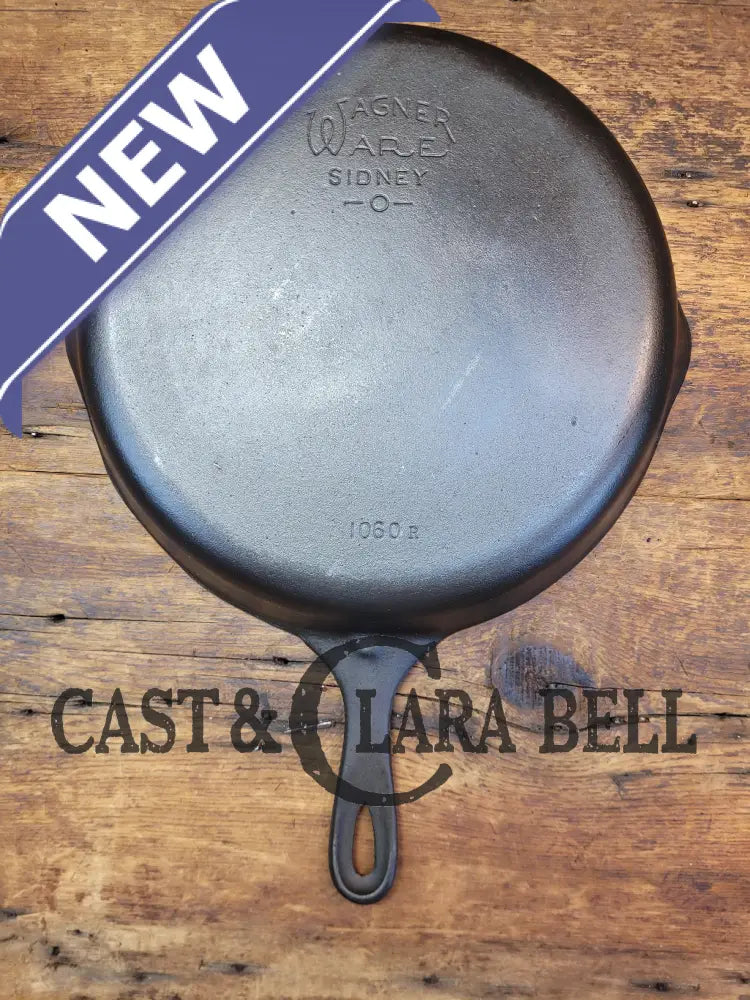 Awesome Bacon Skillet. Big 1930’S Wagner Ware #10 Cast Iron Skillet With Stylized Logo 1060 R