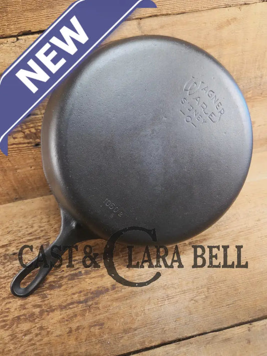 Awesome bacon skillet. Big 1930’s Wagner Ware #10 Cast Iron Skillet with Stylized Logo 1060 R Skillet
