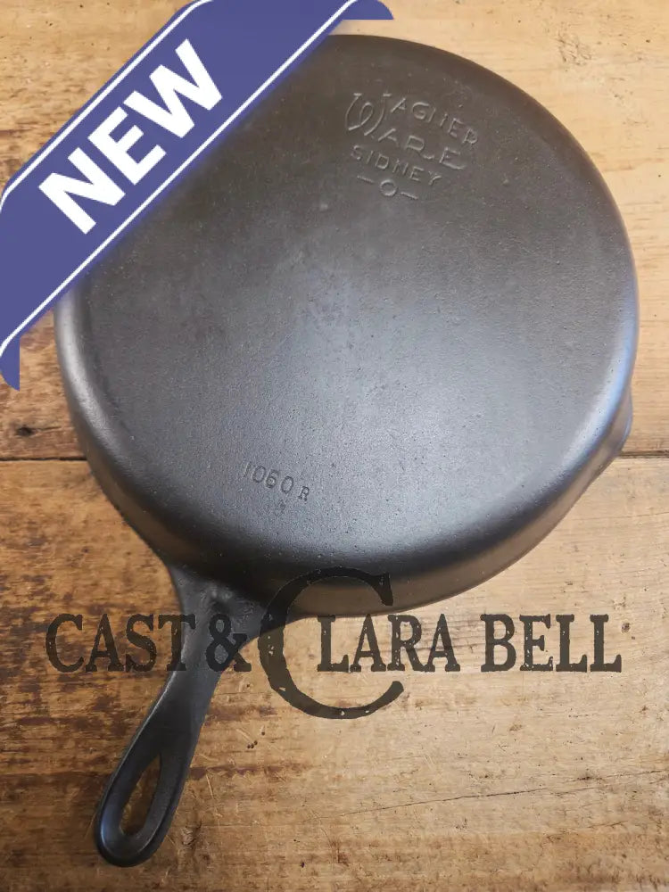 Awesome bacon skillet. Big 1930’s Wagner Ware #10 Cast Iron Skillet with Stylized Logo 1060 R Skillet