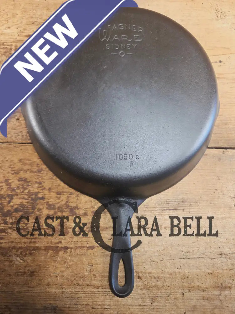 Awesome bacon skillet. Big 1930’s Wagner Ware #10 Cast Iron Skillet with Stylized Logo 1060 R Skillet