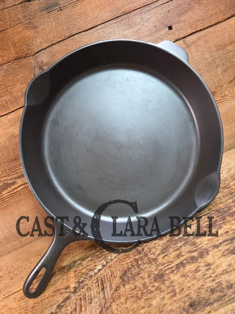 Awesome Big Bacon Skillet! Wagner #12 Cast Iron Skillet with Heat Ring 14 inch skillet - Skillet