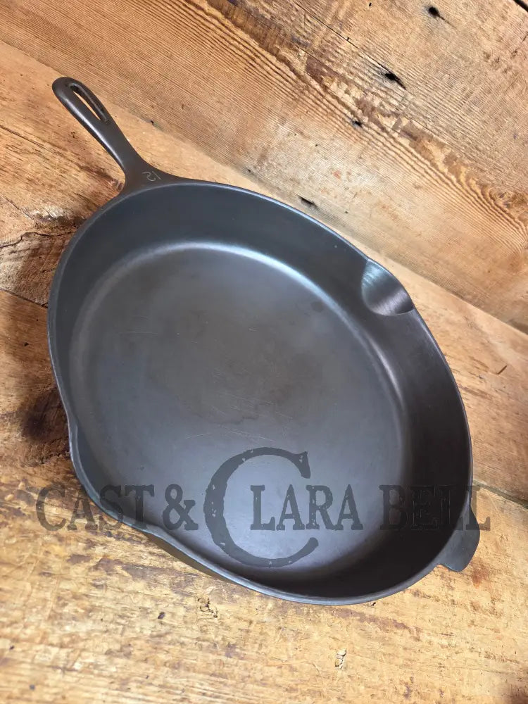 Awesome Big Bacon Skillet! Wagner #12 Cast Iron Skillet with Heat Ring 14 inch skillet - Skillet