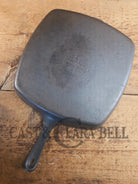 Awesome BIG Griswold (Wagner made) Square Cast Iron Skillet with Small Block Logo and Smooth Bottom ’57’ - Skillet