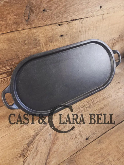 Awesome every day pan! 1920’s era Griswold #8 long pan w Block Slant Logo Erie 712. Sulfur pitting is fully restored
