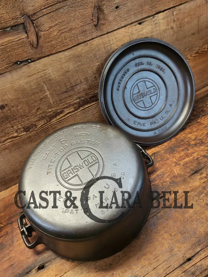 Awesome! Griswold #8 Tite-Top Cast Iron Dutch Oven 833 And High Dome 2551 Lid! Ovens & Kettles