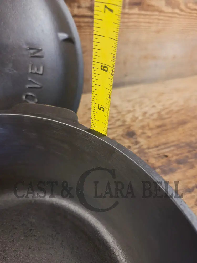 Awesome! 1920’s Griswold #8 Tite-Top Cast Iron Dutch Oven 833 D and high dome matching Griswold Lid 2551 A - Dutch