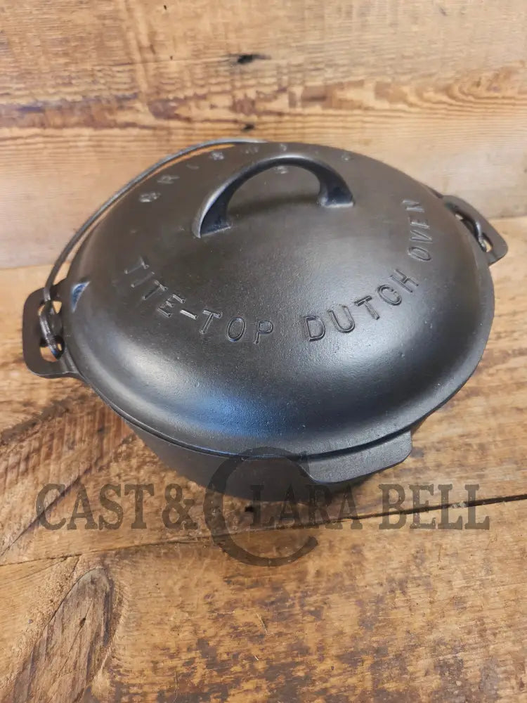 Awesome! 1920’s Griswold #8 Tite-Top Cast Iron Dutch Oven 833 D and high dome matching Griswold Lid 2551 A - Dutch