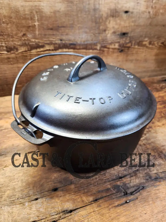 Awesome! Griswold #8 Tite-Top Cast Iron Dutch Oven 833 F And High Dome 2551 Lid! Ovens & Kettles