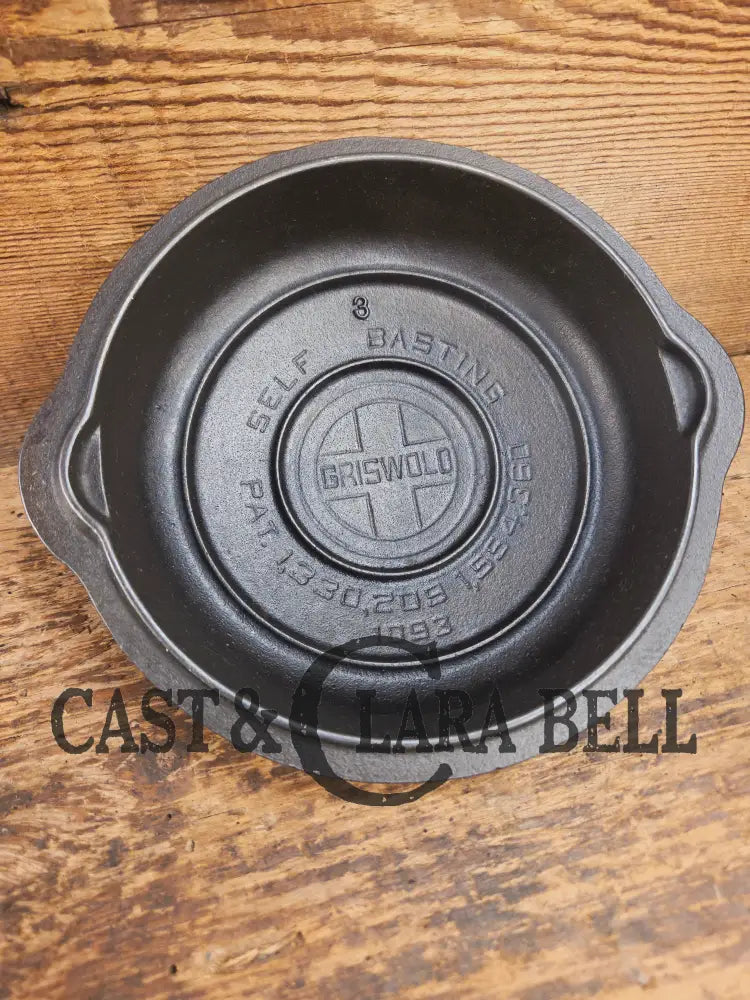 Awesome Griswold No. 3 Cast Iron Skillet Lid with Small Block Logo 1093. Tough to find so cool to own! Skillet