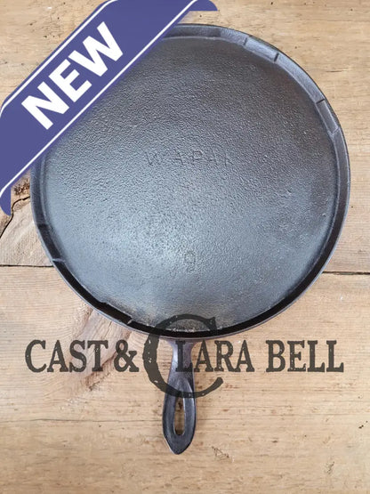 Awesome Large Wapak #9 Cast Iron Round Griddle. Straight Logo. Perfect For Grilled Cheese And