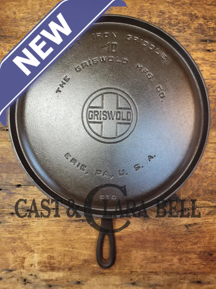 Awesome Pizza Griddle Or For Breakfast Hot Cakes! 1920’’S #10 Griswold Large Block Cast Iron