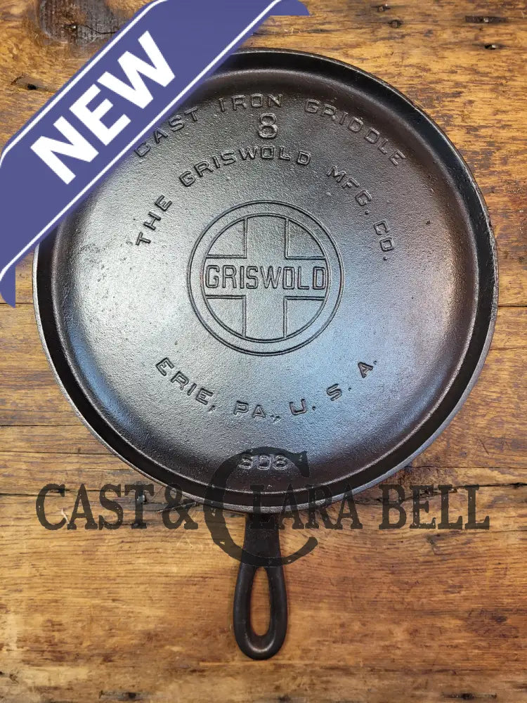 Awesome Pizza Griddle Or For Breakfast Hot Cakes! 1920’’S #10 Griswold Large Block Cast Iron