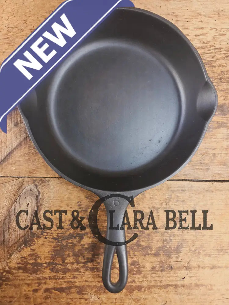 Awesome saute and side skillet! 1930’s Wagner Ware #6 Cast Iron Skillet 1056 Smooth Bottom Skillet