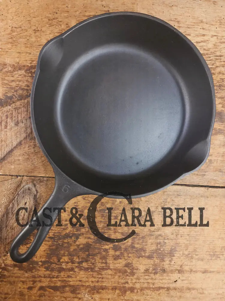 Awesome saute and side skillet! 1930’s Wagner Ware #6 Cast Iron Skillet 1056 Smooth Bottom Skillet