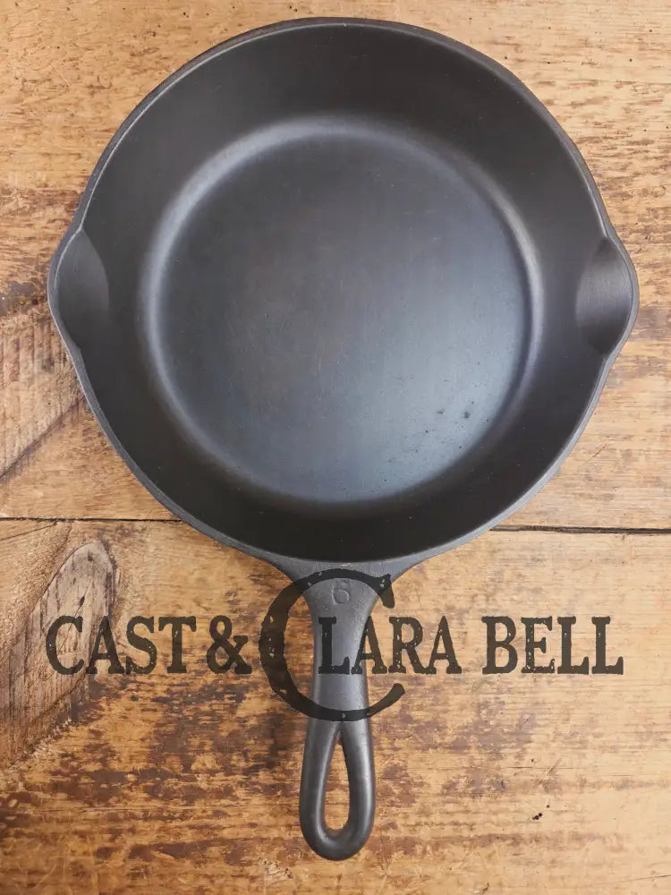 Awesome saute and side skillet! 1930’s Wagner Ware #6 Cast Iron Skillet 1056 Smooth Bottom Skillet