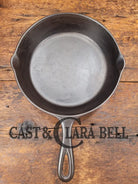 Awesome Saute Skillet! 1930S Era Lodge #5 Skillet With 3 Notch Heat Ring And E12 Marking At 6 Oclock