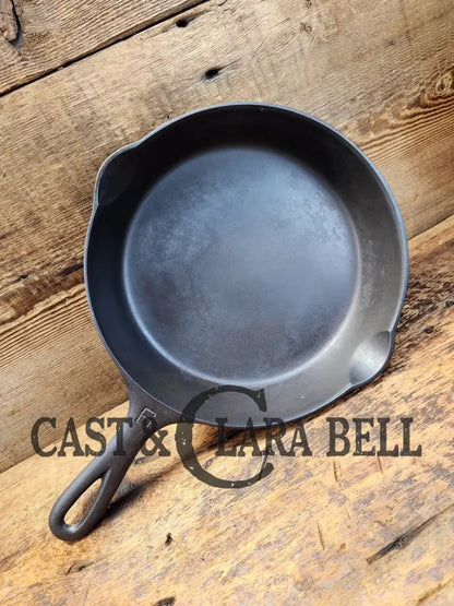 Awesome Saute Skillet! 1930’S Griswold #6 Cast Iron Skillet With Large Block Logo And Smooth