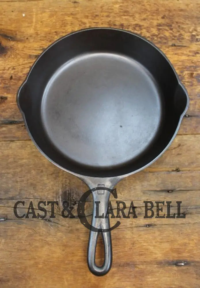 Awesome Saute Skillet! 1930’S Griswold #6 Cast Iron Skillet With Large Block Logo And Smooth