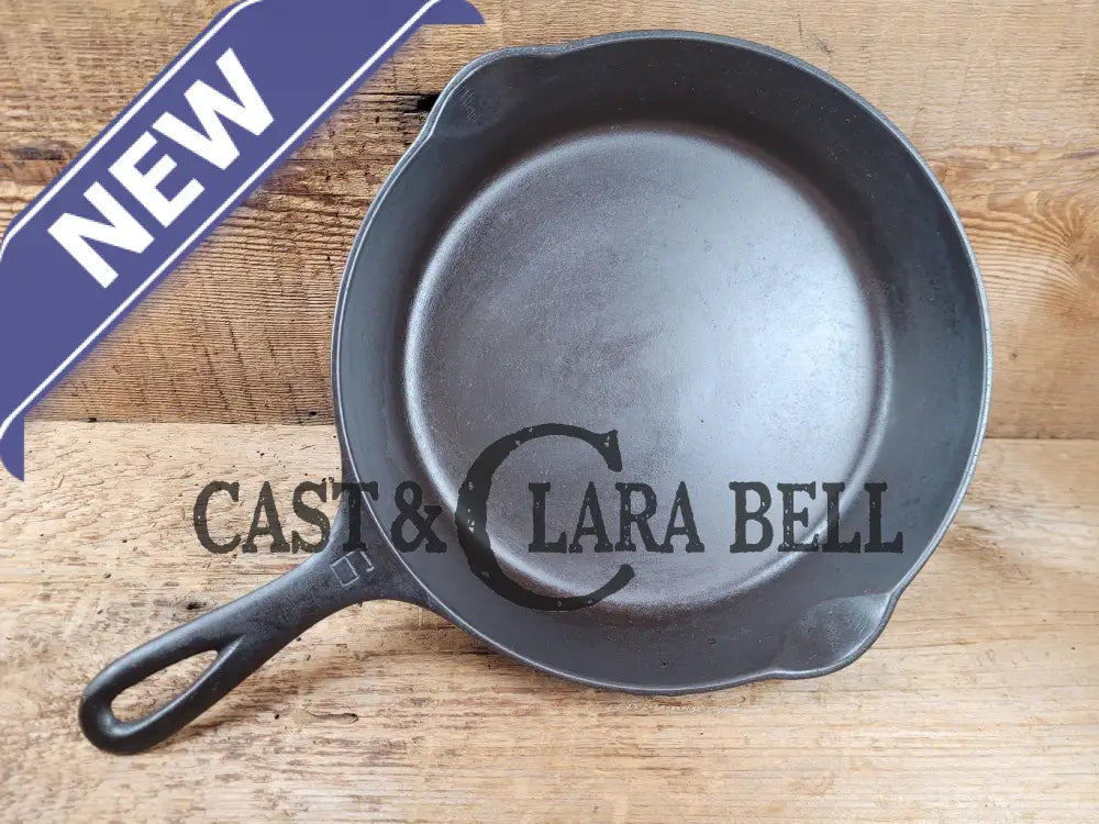 Awesome Saute Skillet! 1930’S Griswold #6 Cast Iron Skillet With Large Block Logo And Smooth