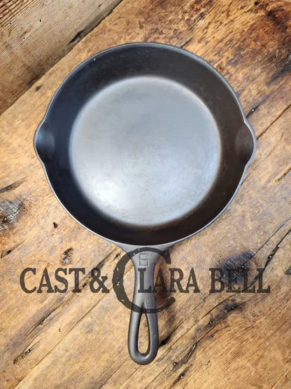 Awesome Saute Skillet! 1930’S Griswold #6 Cast Iron Skillet With Large Block Logo And Smooth